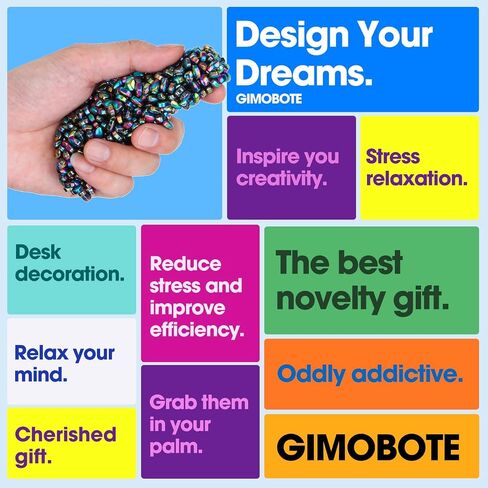 Ferrite Putty, 500+ Colorful Ferrite Stones for Desk & Office, Tactile Adult Fidget Accessory for Focus, Relaxation, Stress Relief & Desk Decor in Kuwait