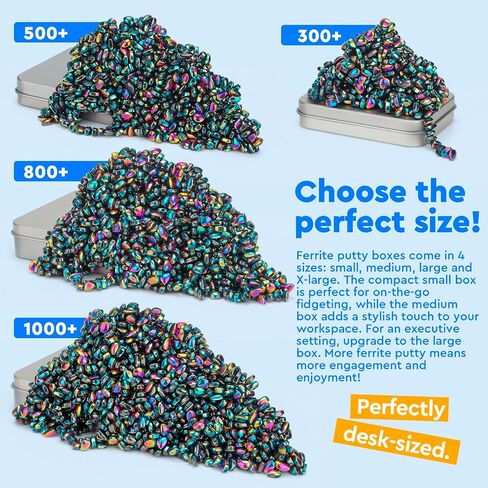 Ferrite Putty, 500+ Colorful Ferrite Stones for Desk & Office, Tactile Adult Fidget Accessory for Focus, Relaxation, Stress Relief & Desk Decor in Kuwait