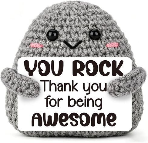 Happy Anniversary Couple Gifts for Men Women, Anniversary Wedding Gifts for Husband Wife - Handmade Crochet Stone Decor You are My Rock - Romantic I Love You Gift for Boyfriend Girlfriend Him Her in Saudi Arabia