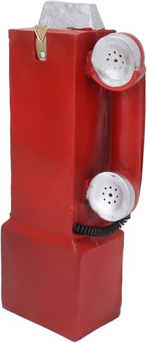 Keenso Retro Phone Model Decoration for Public Places, Exquisitely Crafted Vintage Telephone Decor for Seniors (Red) in Kuwait