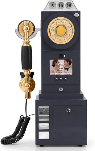 UKBW Video Audio Guest Book Wedding Phone, Record Customized Video Audio Messages, Preserve Your Special Occasions, Ideal for a Variety of Memorable Party Occasions(Black) in Saudi Arabia