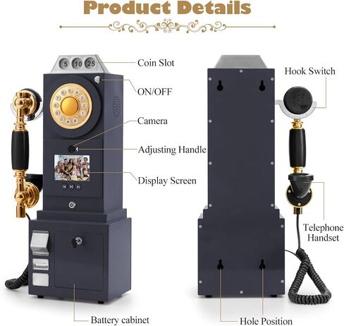 UKBW Video Audio Guest Book Wedding Phone, Record Customized Video Audio Messages, Preserve Your Special Occasions, Ideal for a Variety of Memorable Party Occasions(Black) in Saudi Arabia