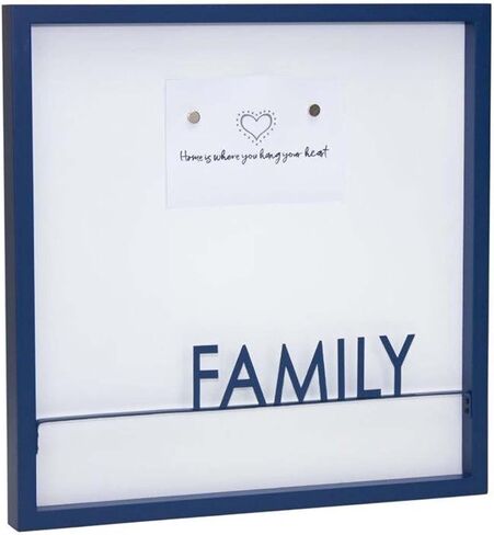 BLACK FOREST DECOR Blue Home Memo Board, Iron, Decorative Accent, 15.75" W x 1.25" D x 15.75" H in Saudi Arabia