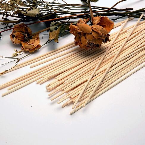 TOMCENXI 60PCS Reed Diffuser Sticks,10 Inch Natural Rattan Wood Sticks,Diffuser Refills,Essential Oil Aroma Diffuser Replacements Sticks for Home,Office in Saudi Arabia