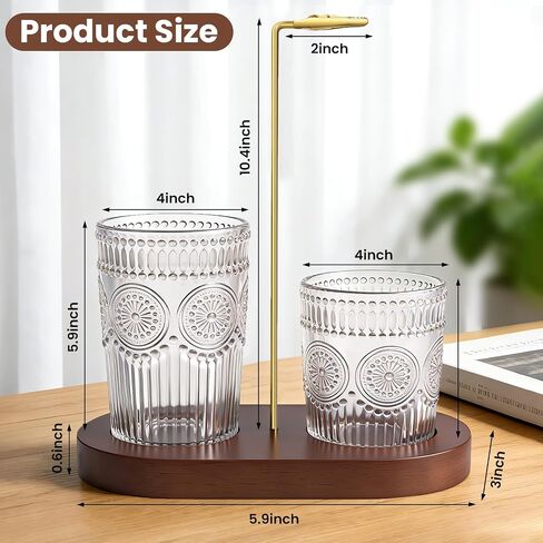 2 in 1 Incense Holder for Sticks, Vintage Glass Upside Down Incense Burner with Removable Ash Catcher & Solid Wood Base, Anti-Ash Flying Catcher for Meditation, Yoga, Spa & Home Decor- Brown in Kuwait