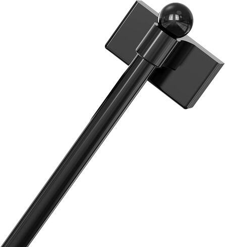 Adjustable Magnetic Curtain Rod for Metal Doors from 16" to 28",[Magnetic Towel Bar][Magnet Curtain Rod for Classroom Whiteboard][french door curtain rod ](BLACK, 16-28 Inch 2 Pack) in Kuwait