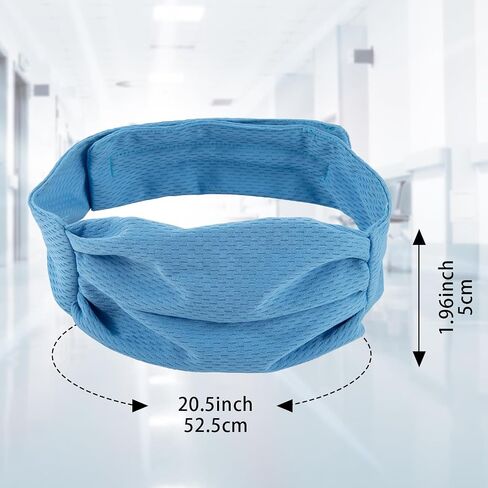 2Pcs Tracheostomy Stoma Covers, Adjustable Neck Trachea Protector, Breathable Dust-Proof Stoma Shield, Soft Skin-Friendly Tracheostomy Care Supplies for Men Women, Blue(M Size,20.5''×2'') in Kuwait