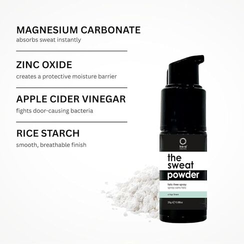 Kaia Naturals The takesumi Detox® The Sweat Powder Talc Free Spray – Crisp Linen, Talc-Free Magnesium Powder, Sweat Control for Body & Underarms 25g/0.8 oz in Kuwait