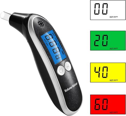 Ketosis Meter Accurate Ketone Breath Testing - Professional Breath Ketosis Tester with 10 Mouthpieces, Accurate Digital Ketone Breath Analyzer for Low-Carb, Intermittent Fasting & Keto Tracking in Saudi Arabia
