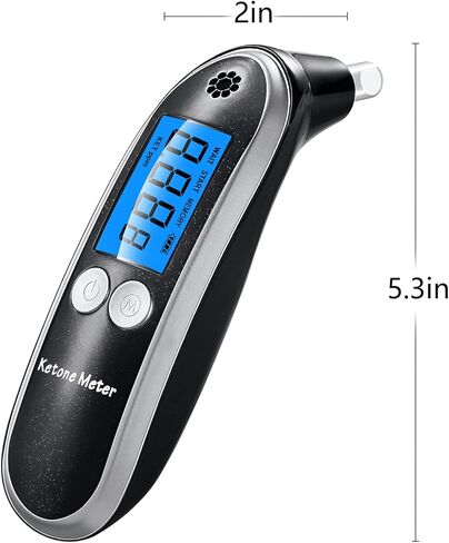 Ketosis Meter Accurate Ketone Breath Testing - Professional Breath Ketosis Tester with 10 Mouthpieces, Accurate Digital Ketone Breath Analyzer for Low-Carb, Intermittent Fasting & Keto Tracking in Saudi Arabia