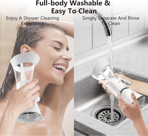 Manual Ear Wax Removal Kit - One-Hand Control Ear Cleaner Tool, Easy to Use Ear Irrigation Flushing System with Soft Silicone Tip for Effective & Safe to Clean Ear Built Up Wax Home Use(White) in Saudi Arabia