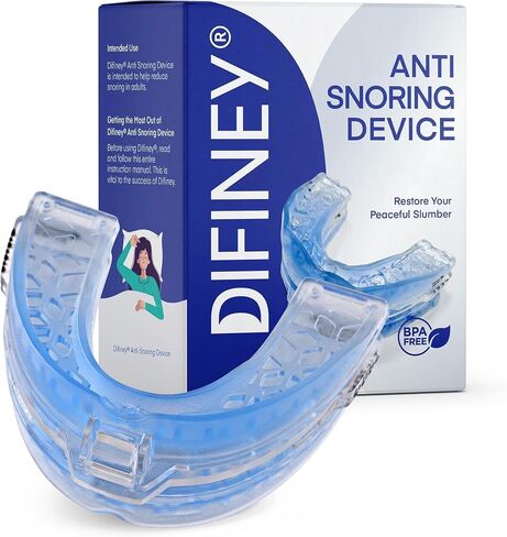 Difiney Anti Snoring Device: FDA-Cleared Anti Snoring Mouthpiece – Adjustable Snore Stopper Mouth Guard for Men & Women to Sleep Better – Reusable Nighttime Use with Storage Case in Kuwait