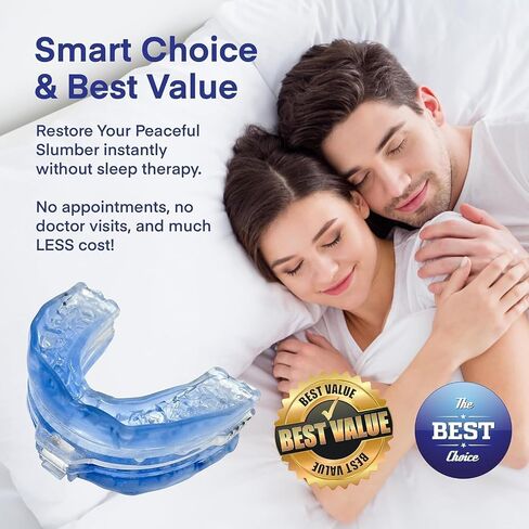 Difiney Anti Snoring Device: FDA-Cleared Anti Snoring Mouthpiece – Adjustable Snore Stopper Mouth Guard for Men & Women to Sleep Better – Reusable Nighttime Use with Storage Case in Kuwait