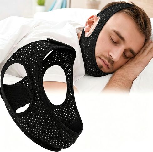Anti Snoring Devices, Chin Strap for Sleeping, Adjustable Breathable Chin Strap for Men and Women Sleeping, Snoring Solution Effective Anti Snore Device, Enjoy a Nice Evening in Kuwait