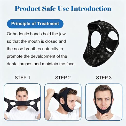 Anti Snoring Devices, Chin Strap for Sleeping, Adjustable Breathable Chin Strap for Men and Women Sleeping, Snoring Solution Effective Anti Snore Device, Enjoy a Nice Evening in Kuwait