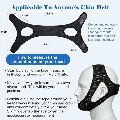 Anti Snoring Devices, Chin Strap for Sleeping, Adjustable Breathable Chin Strap for Men and Women Sleeping, Snoring Solution Effective Anti Snore Device, Enjoy a Nice Evening in Kuwait
