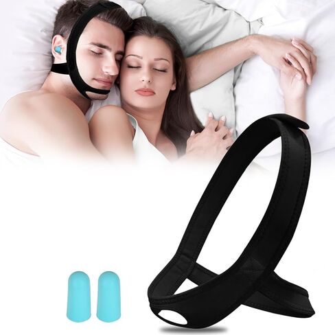 Snoring Chin Strap for Users, 2 Pack Adjustable Jaw Support Chin Strap to Keep Mouth Closed, Soft Snoring for Men Women, Lightweight Reusable, Snoring Dry Mouth, Comfort Fit Nighttime Sleeping Aid in Kuwait