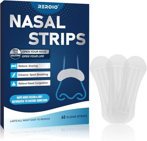 Nasal Strips for Snoring – Comfortable Nose Strips for Breathing,Anti Snoring Devices,Skin-Friendly Snoring Solution for Better Airflow & Restful Sleep in Saudi Arabia