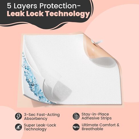 MKISS Bed Pads with Adhesive Strip 30"x36", 50 Count, Thick Absorbent Incontinence Adults Underpads Disposable, Leakproof Pee Pads, Extra Large Pet Training Pads in Saudi Arabia