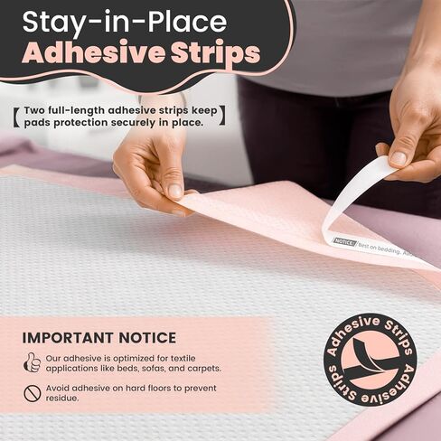 MKISS Bed Pads with Adhesive Strip 30"x36", 50 Count, Thick Absorbent Incontinence Adults Underpads Disposable, Leakproof Pee Pads, Extra Large Pet Training Pads in Saudi Arabia