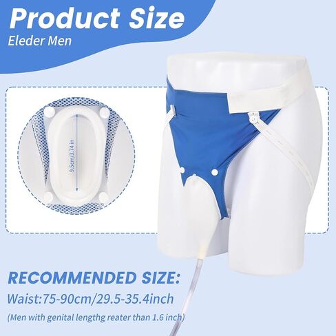 2026 Upgraded Urine Collection Bag, Reusable Condom Catheter with 1000ml/2000ml Urine Collector Bags, Portable Wearable Urinal for Men, Nighttime Male External Catheter for Elderly Men in Kuwait