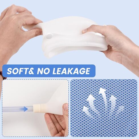 2026 Upgraded Urine Collection Bag, Reusable Condom Catheter with 1000ml/2000ml Urine Collector Bags, Portable Wearable Urinal for Men, Nighttime Male External Catheter for Elderly Men in Kuwait