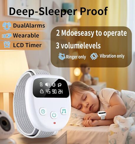 Wireless Bedwetting Alarm for Children and Adults, Bed Wetting Alarm for Boys and Girls, Night Potty Training Device , Pee Alarm for Bedwetting,Bedwetting Alarm for Older Kids ,Bed Alarms for Elderly in Saudi Arabia