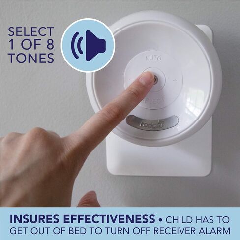 Rodger Wireless Bedwetting Alarm Kit - Bed Wetting System for Kids - Two Moisture Sensing Briefs, Waterproof Bed Pad, Guide Book, Free Mobile App - Child, Navy, Large in Kuwait