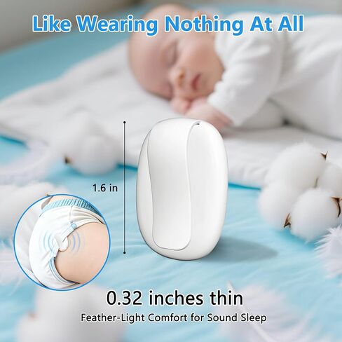Wireless Bedwetting Alarm for Boys and Girls USB-C Rechargeable, High Sensitivity, Triple Alert with Flashing Light, Loud Sound, Vibration, Pee Alarm, Bedwetting Solutions, Night Time Potty Training in Saudi Arabia