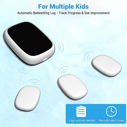 Wireless Bedwetting Alarm for Boys and Girls USB-C Rechargeable, High Sensitivity, Triple Alert with Flashing Light, Loud Sound, Vibration, Pee Alarm, Bedwetting Solutions, Night Time Potty Training in Saudi Arabia
