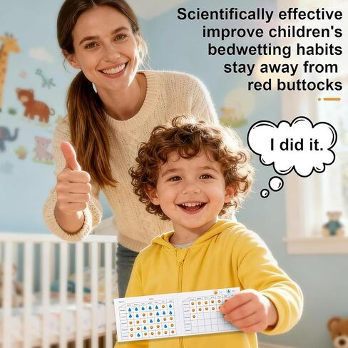 2026 New Wireless Bedwetting Alarm, Bed Wetting Alarm for Boys, Girls or Older Kids, 9 Melodies 3 Modes and UV Mode, Night Light - Pee Alarm for Bedwetting for Kids, Includes Progress Card in Saudi Arabia