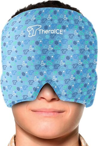 TheraICE Migraine Relief Cap | Soothing Headache Hat Ice Pack Mask | Face Cold Compress Cooling Gel Head Wrap Products for her Sinus Tension Stress Hangover & Puffy Eyes | Great Birthday Gift for Mom in Kuwait