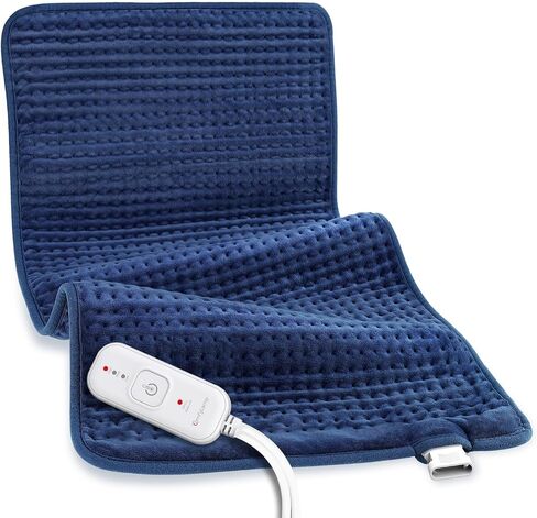 Comfytemp Extra Large Heating Pad for Back & Period, 33''x 17'' King Size FSA Eligible Pack, Birthday Gifts for Women Men Mom Dad & Fathers Day Gift, HSA Electric XL Heat Wrap for Body, Washable, Blue in Kuwait