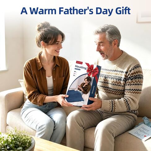Comfytemp Extra Large Heating Pad for Back & Period, 33''x 17'' King Size FSA Eligible Pack, Birthday Gifts for Women Men Mom Dad & Fathers Day Gift, HSA Electric XL Heat Wrap for Body, Washable, Blue in Kuwait