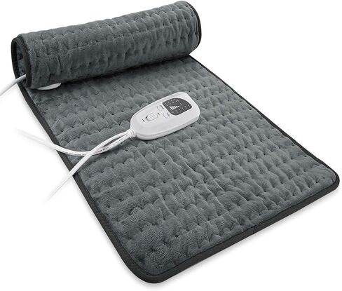 Heating Pad Electric Heat Pad, Hot Heated Pad,Multiple Temp and Timer Settings,Suitable for Shoulders, Neck, arms, Abdomen, Back, Legs, etc. (Gray Green, 24"X12") in Kuwait