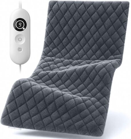 Weighted Heating Pad, 17''x 33'' Electric Heating Pad for Back, Fast Heating with Patented ATC Technology, Upgraded 9 Heat Settings & 6 Hour Timer, Soft Extra Large Heat Pad for Shoulder/Neck/Knee in Saudi Arabia