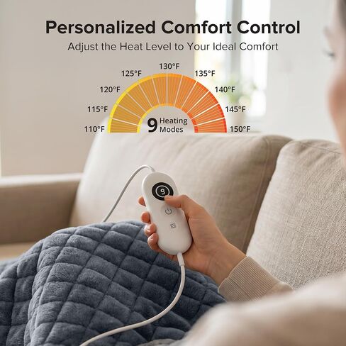 Weighted Heating Pad, 17''x 33'' Electric Heating Pad for Back, Fast Heating with Patented ATC Technology, Upgraded 9 Heat Settings & 6 Hour Timer, Soft Extra Large Heat Pad for Shoulder/Neck/Knee in Saudi Arabia