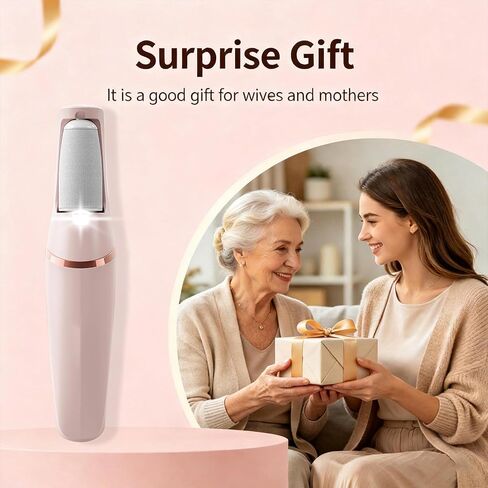 Upgraded Electric Callus Remover for Feet, Rechargeable Portable Foot File with 2-Speeds & 2 Grinding Heads, Waterproof Electric Pedicure Tool for Dry Dead Skin Callus Removal, Foot & Hand Care in Saudi Arabia
