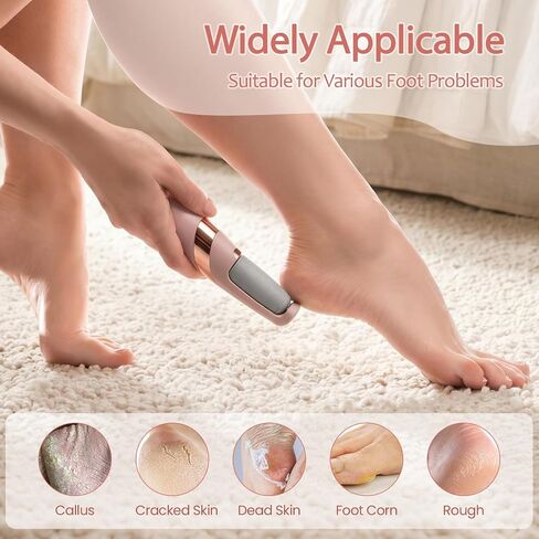 ZABOUL Callus Removers for Feet, Electric Foot Callus Remover Rechargeable with 2 Roller Heads Electronic Foot File Removes Hard Skin for Soft Beautiful Feet, Feet Care Pedicure Tools in Saudi Arabia