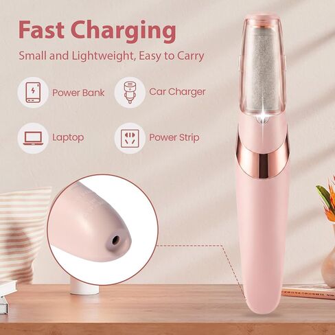 ZABOUL Callus Removers for Feet, Electric Foot Callus Remover Rechargeable with 2 Roller Heads Electronic Foot File Removes Hard Skin for Soft Beautiful Feet, Feet Care Pedicure Tools in Saudi Arabia