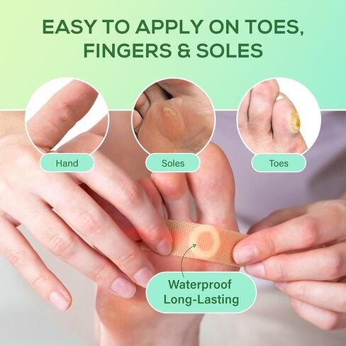 SupreH Corn Removers for Toes Feet Bandages: Corn Cushions and Small Callus Removal with 40% Salicylic Acid Long Adhesive - for Adult Seniors Nurses Hikers Athletes Men Women Pads 22 P in Kuwait