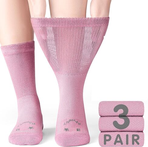 Merino Wool Diabetic Socks for Men Women Thick Warm Loose Fit Non Binding Wide Feet Soft Breathable in Kuwait