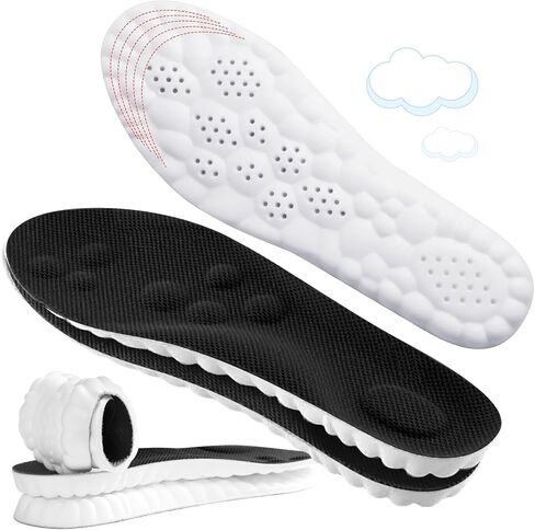 4D Cloud-Like Comfort Soles for Men - Soft Memory Foam Cushioning Insoles - Trim to Fit Steppers Insoles with Arch Support for Foot Pain Relief and Fatigue Reduction(US M 7.5-10.5) in Kuwait