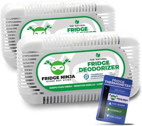 Earth Ninja Fresh Home Bundle – Fridge Ninja (2 Pack) + Shoe Ninja (2 Pack) – Natural Activated Charcoal Odor Eliminators – Long-Lasting, Reusable Deodorizers for Fridge, Shoes, Gym Bags & More in Saudi Arabia