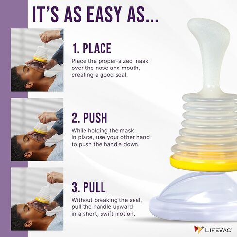 LifeVac Home Kit - Portable Suction Rescue Device, First Aid Kit for Kids and Adults, Portable Airway Suction Device for Children and Adults in Kuwait