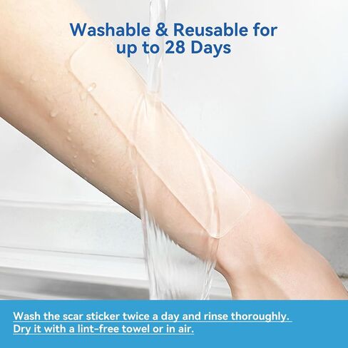 Silicone Scar Sheets - 1.75mm Ultra-Thick & Trimmable, For Old & New Scars from C-Section, Surgery, Keloids, Burns, 4.7" x 5.9" Clear Gel Strips in Saudi Arabia