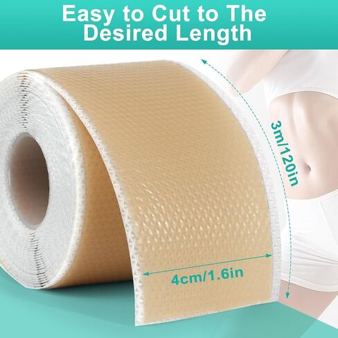 Silicone Scar Sheets(1.6" x 120" Roll-3M), Reusable Silicone Scar Tape for Surgical Scars, C-Section Scars, Stretch Marks, Hypertrophic Scars, Burn Scars, Tummy Tuck and Keloid Scars in Saudi Arabia