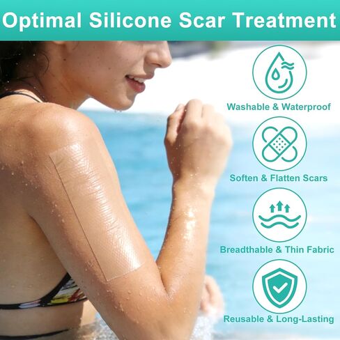 Silicone Scar Sheets(1.6" x 120" Roll-3M), Reusable Silicone Scar Tape for Surgical Scars, C-Section Scars, Stretch Marks, Hypertrophic Scars, Burn Scars, Tummy Tuck and Keloid Scars in Saudi Arabia