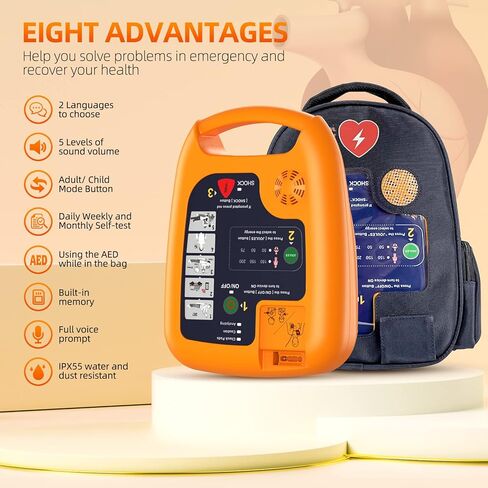 AED Automatic External Defibrillator Portable Emergency Device Suitable for Home Use in Gyms, Subways, and Companies in Saudi Arabia