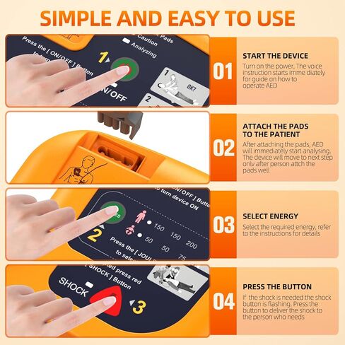 AED Automatic External Defibrillator Portable Emergency Device Suitable for Home Use in Gyms, Subways, and Companies in Saudi Arabia